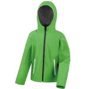 Result Core Kids Big Boys Junior  Softshell Jacket / Vivid Green/Black